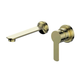 Greens Astro Ii Wall Basin Set Brushed Brass