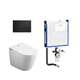 Aulic Lafeme Crawford Inwall Cistern Floor Pan Smart Toilet With Matte Black Flush Plate
