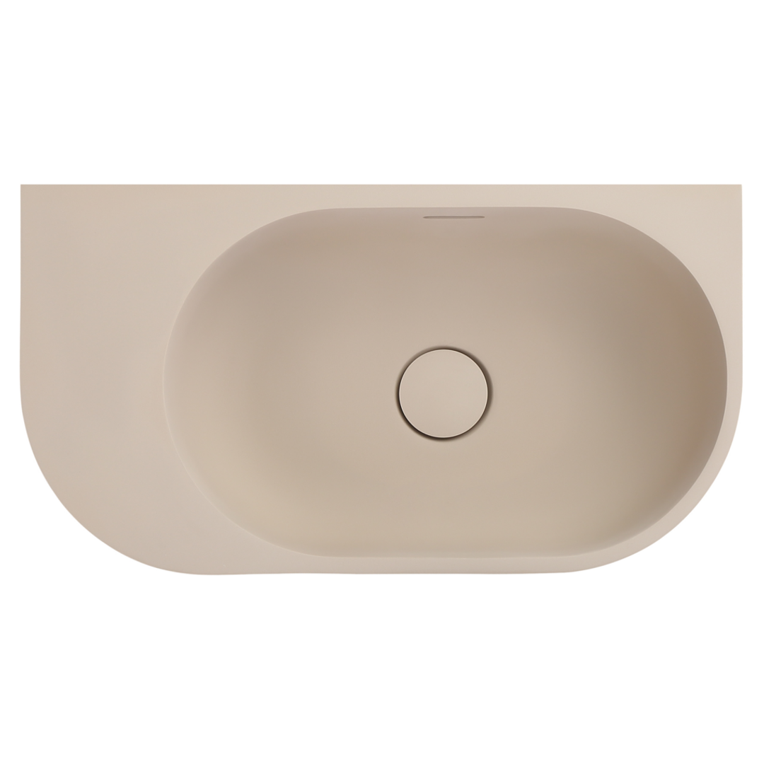 Bella Vista Elysia Left-Hand Basin Latte 500 X 275 X 150Mm