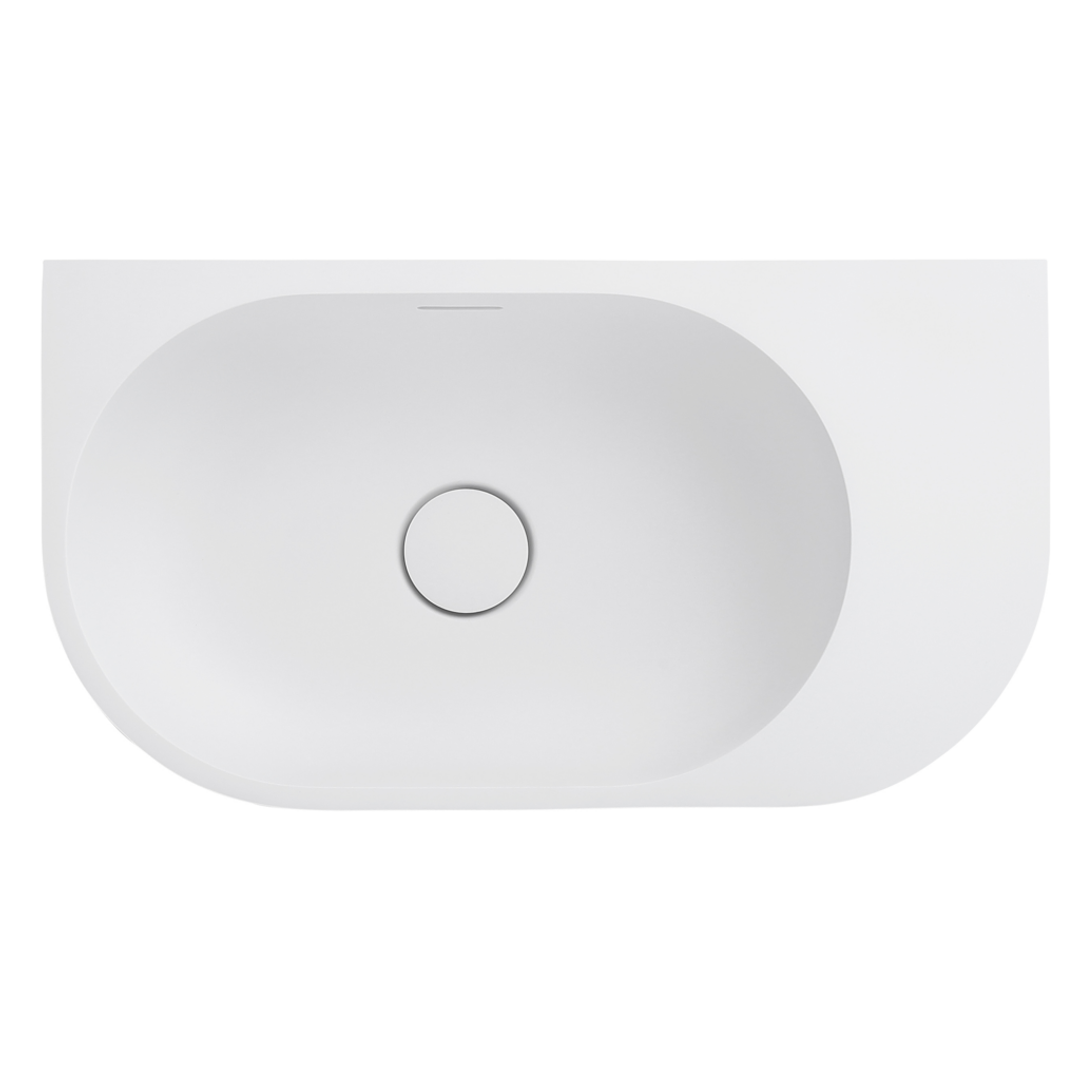 Bella Vista Elysia Right-Hand Basin Neige 500 X 275 X 150Mm