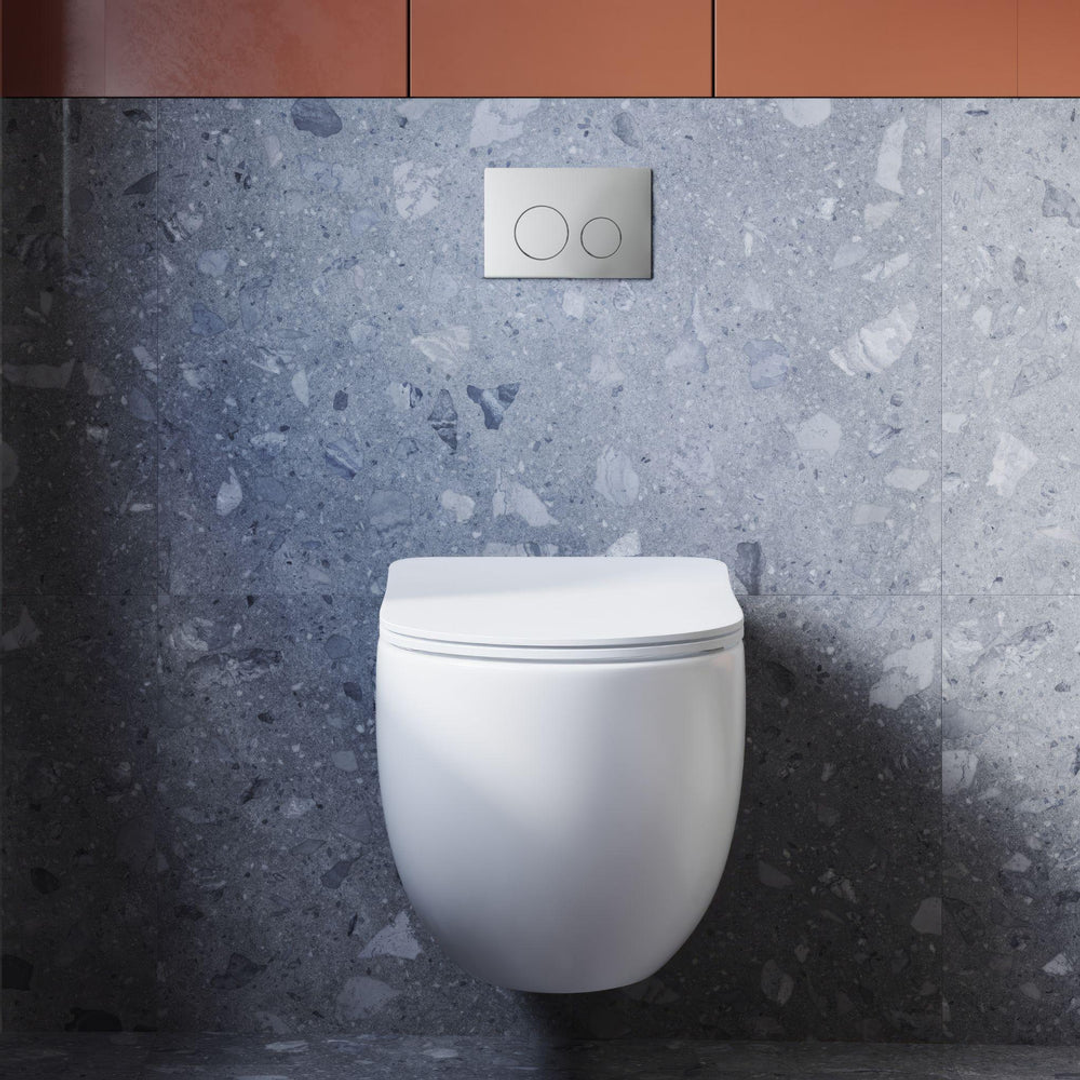 Belbagno Dual Flush Plate Stainless Steel Round Brushed Chrome Bb-1105-Ss-Bc