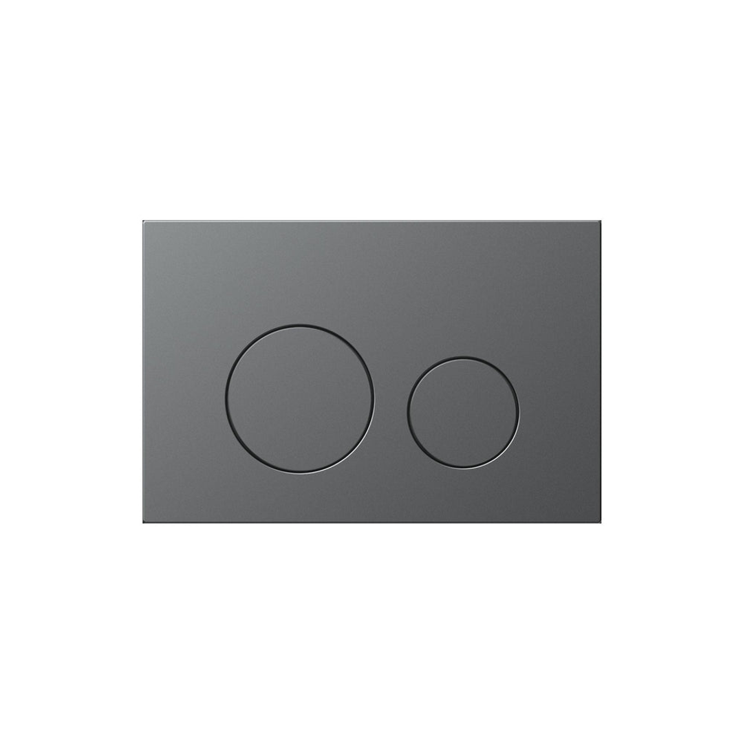 Belbagno Dual Flush Plate Stainless Steel Round Gunmetal Bb-1105-Ss-Gm