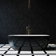 Bel Bagno Sapphire Bath Black Exterior White Interior 1650mm