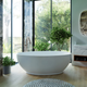Belbagno Aveo Freestanding Bath Gloss White 1700mm