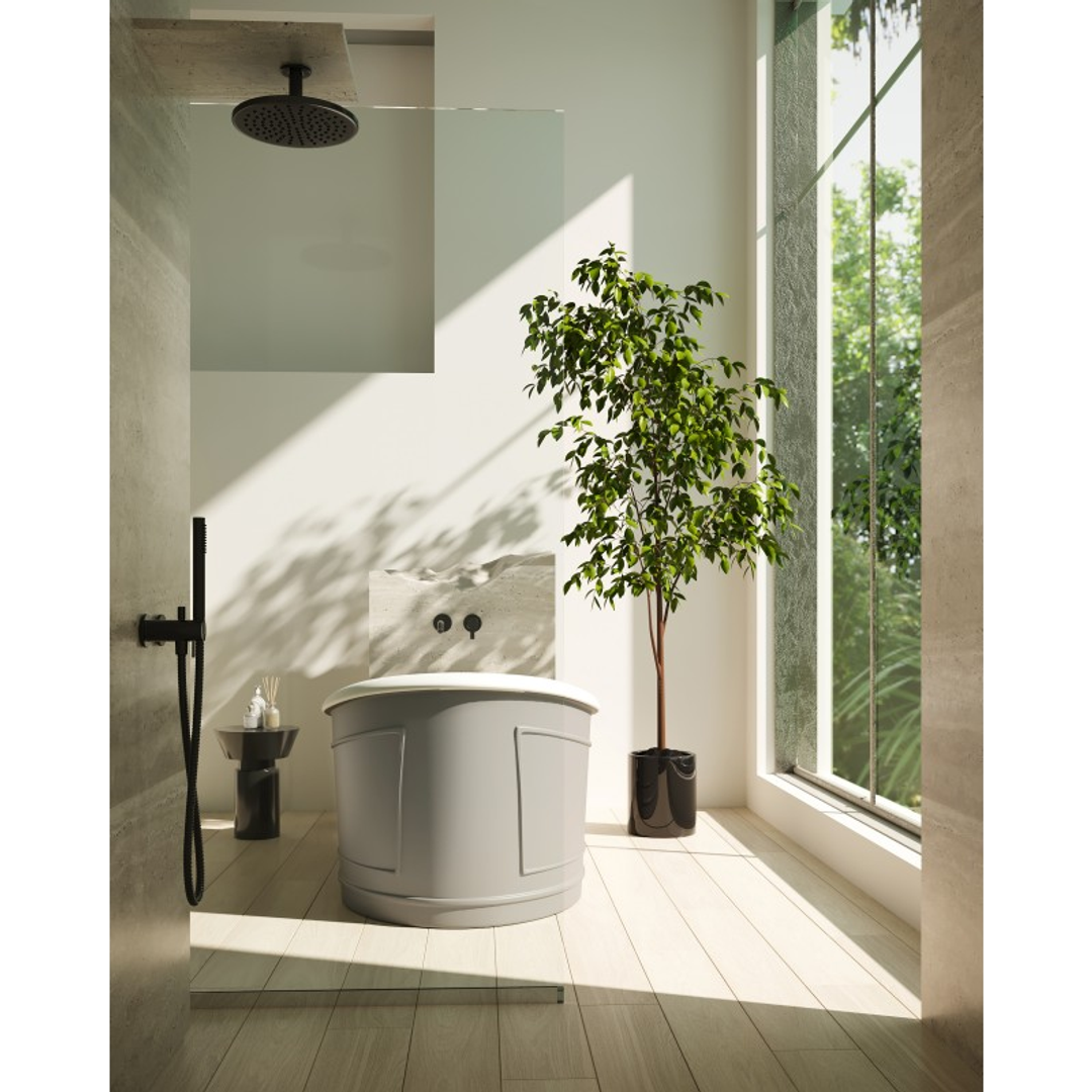 Belbagno Ritz Freestanding Bath Matt Grey  1670mm