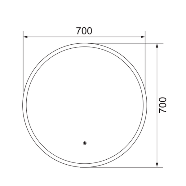 Belbagno Marmo Led Round Mirror