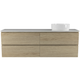 TIMBERLINE BILLIE VANITY 1500MM RIGHT WG BASIN SILKSURFACE AC TOP WALL HUNG