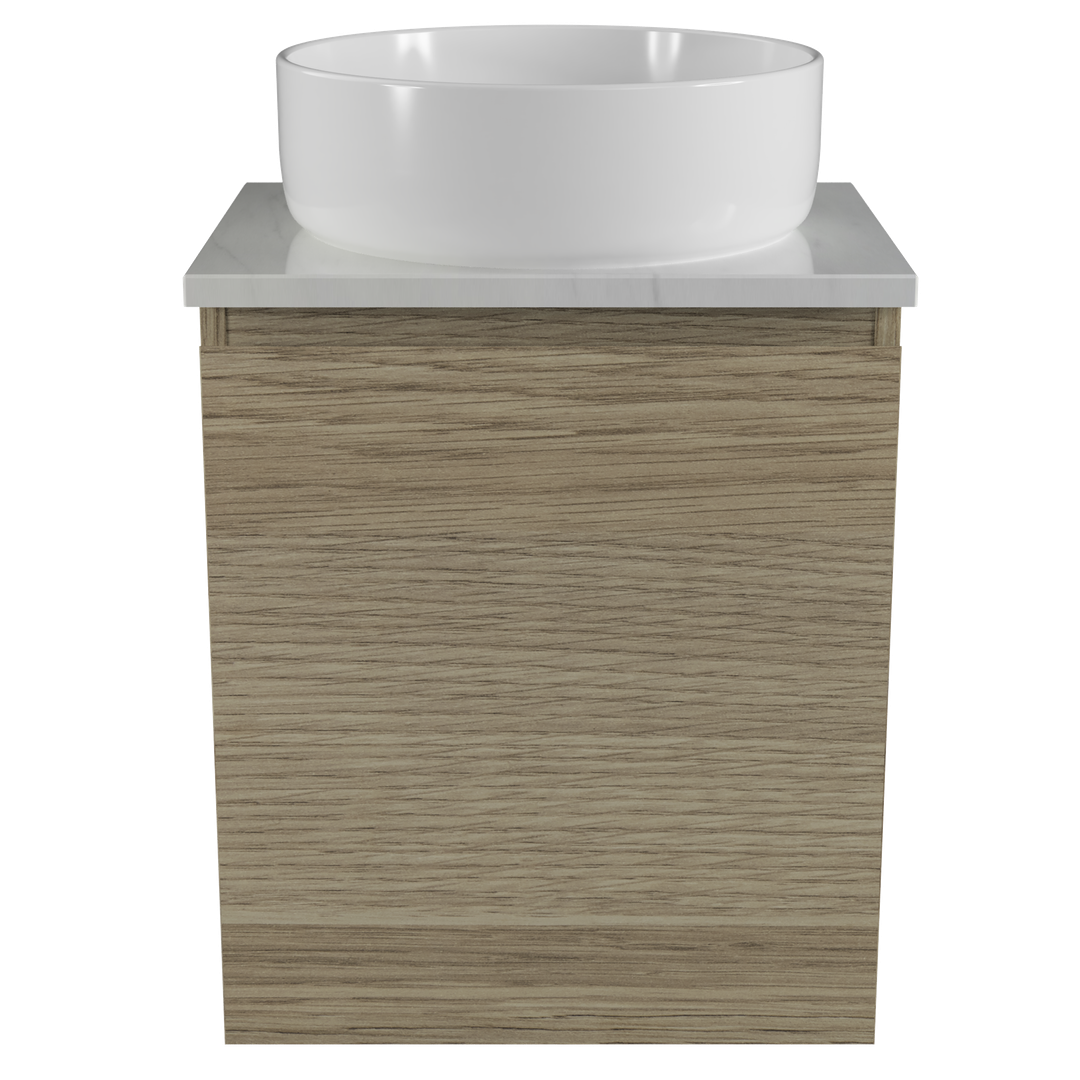 Timberline Billie Vanity 450Mm Centre Wg Basin Silksurface Ac Top Wall Hung