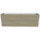 Timberline Billie Wall Hung Vanity 1500mm Offset Left Bowl