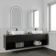 Remer Blanca Led Shaving Cabinet With Manhattan Black Frame