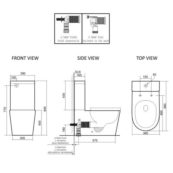 Lafeme Catania Bidet Seat With Vega Tornado Rimless Toilet