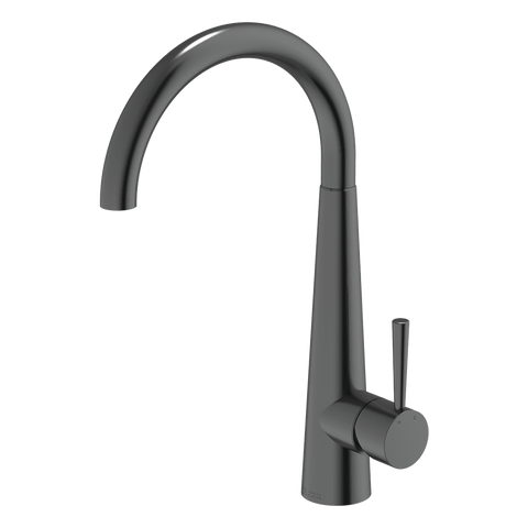 ABEY GOOSENECK PULLOUT KITCHEN MIXER BLACK PEARL KTA014-BP