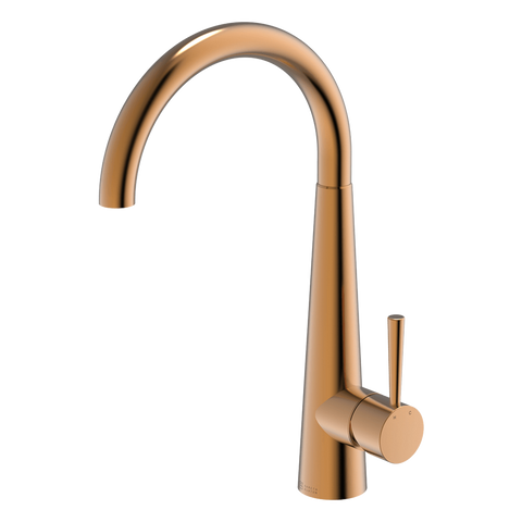 ABEY GOOSENECK BAR SINK MIXER ARTISAN COPPER BTA014-CO