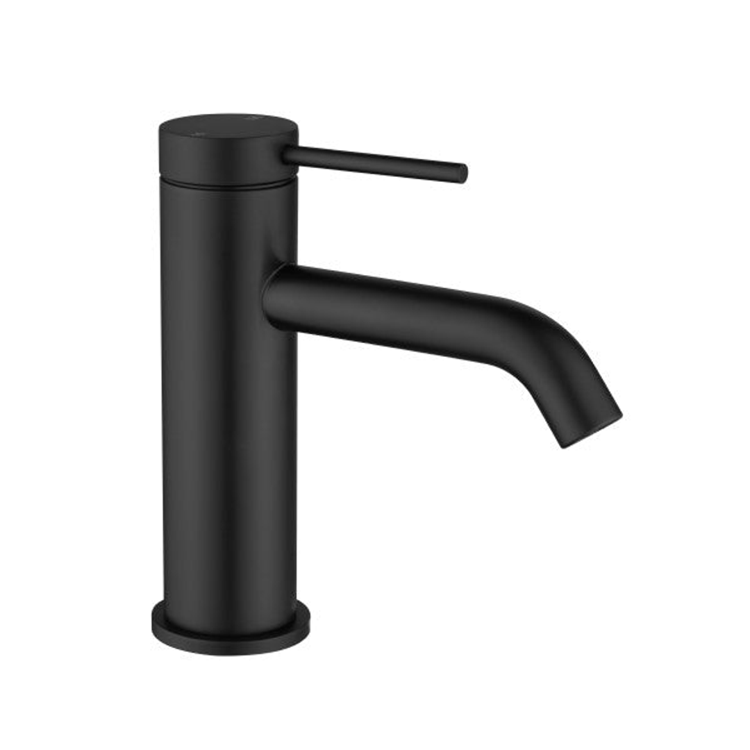 Bella Vista Mica Basin Mixer Curved Spout Black