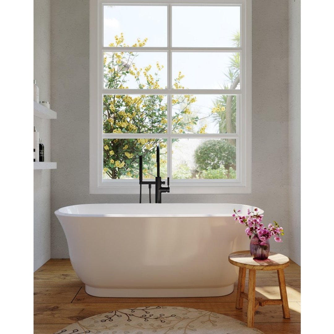 Belbagno Baden Freestanding Bath Gloss White 1700mm
