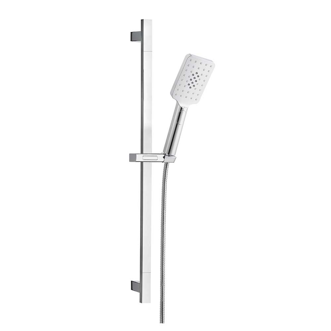 Collis Bakara 3F Rect Hand Shower On Flat Sliding Rail Chrome H11013-T1S