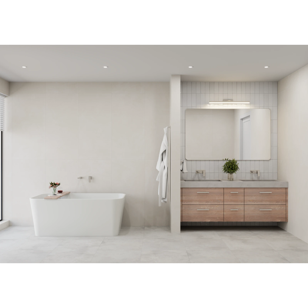 Greens Swept Wall Basin Mixer with Plate Fixed Spout Brushed Nickel