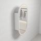 Aulic Beau Monde Led Shaving Cabinet Matte White And Brushed Nickel Frame