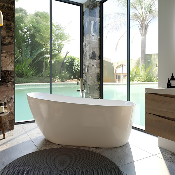 Belbagno Romano Freestanding Bath Gloss White 1700mm