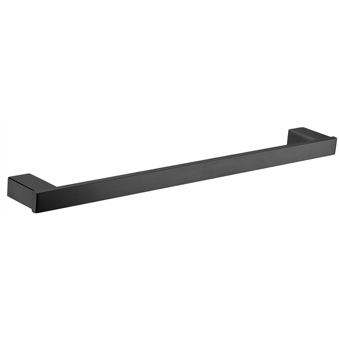 Bella Vista Chunky Single Towel Rail 350mm Black