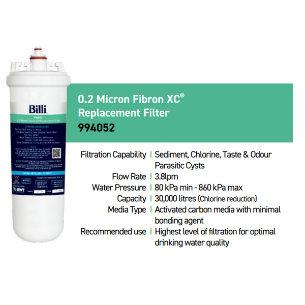 Billi Replacement Filter - 0.2 Micron 994052