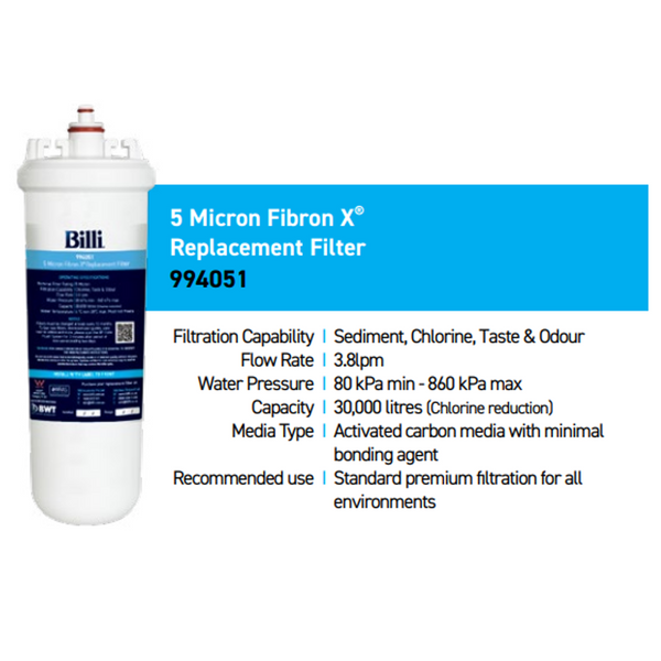 Billi Replacement Filter - 5.0 Micron   994051