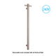 Thermorail Straight/Round 240Volt Vertical Bar 900X142X100Mm 20Watt With Optional Hook Brsh