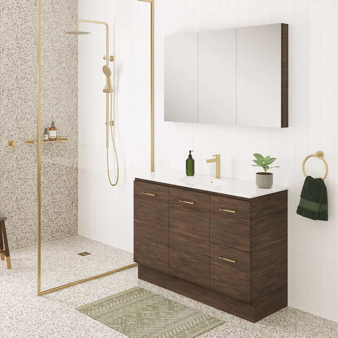 Fienza Carmen 1200 Sgl Floor Standing Vanity 2D/2Dr Satori Concrete