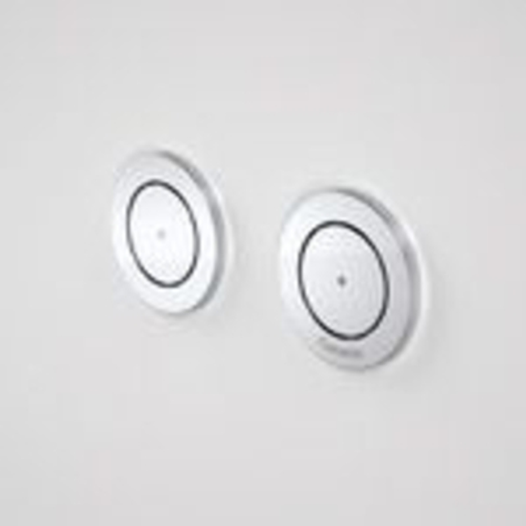 CAROMA INVISI II ROUND DUAL FLUSH CUSTOM BUTTONS CHROME