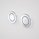 CAROMA INVISI II ROUND DUAL FLUSH CUSTOM BUTTONS CHROME