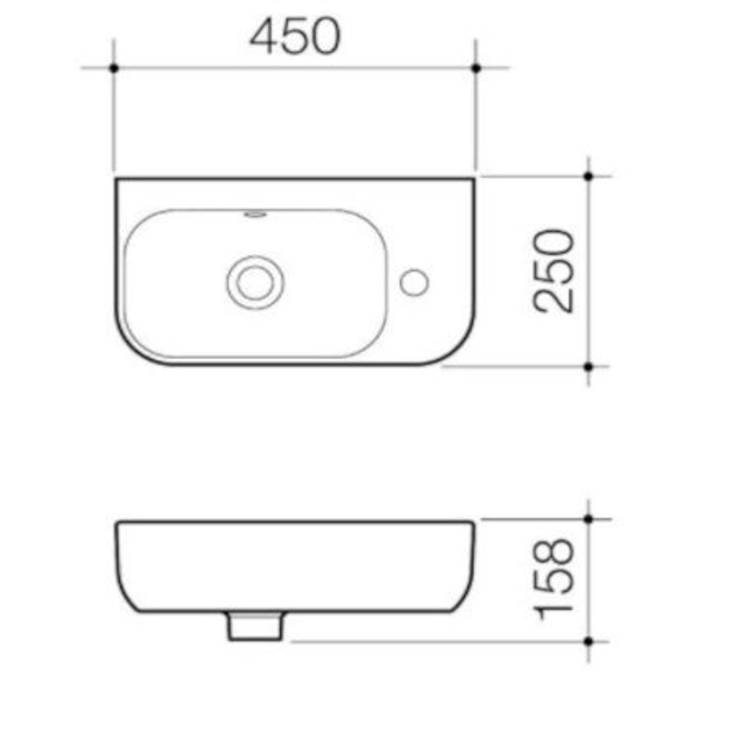 Caroma Luna Hand Wall Basin 450mm