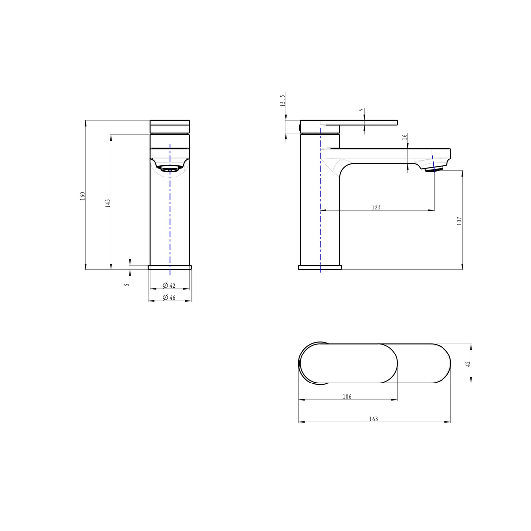 Linsol Capo Basin Mixer - Brushed Brass