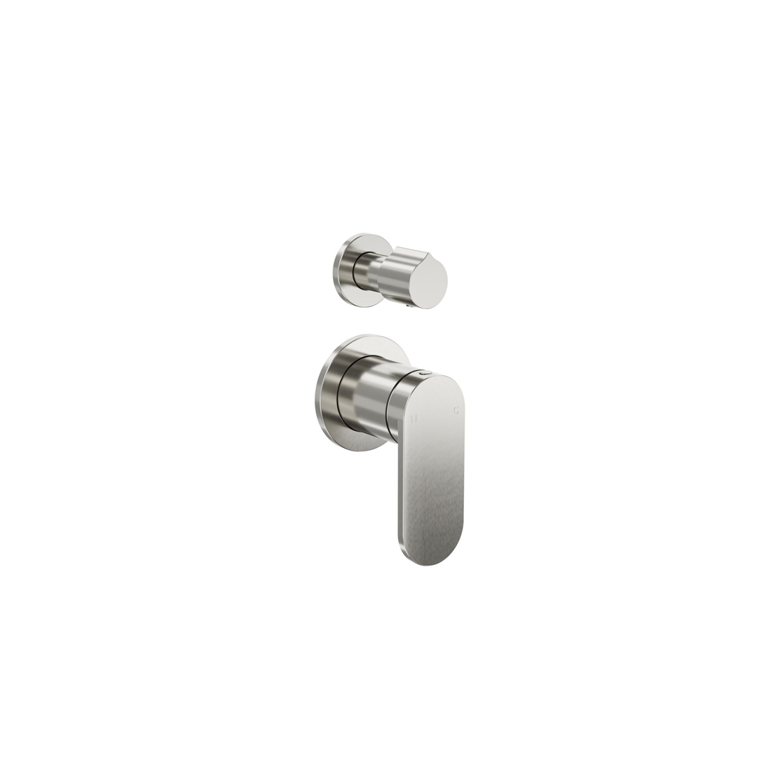 Linsol Capo 2-Plate Wall Mixer With Divertor - Brushed Nickel