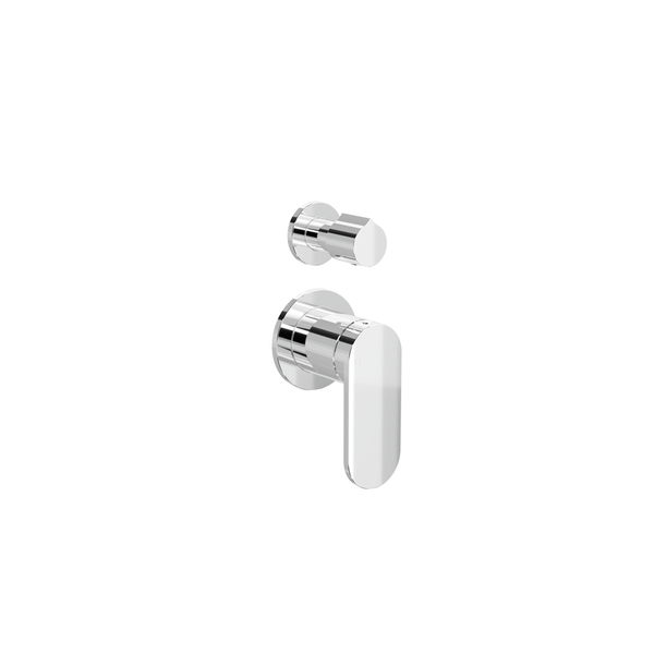 Linsol Capo 2-Plate Wall Mixer With Divertor - Matte Black