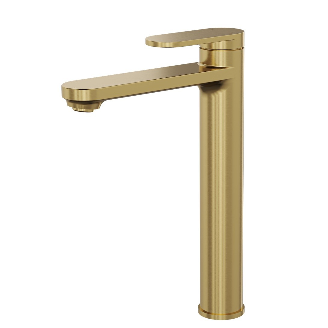 Linsol Capo Tall Basin Mixer - Brushed Brass