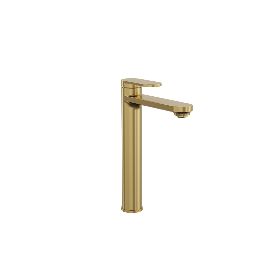 Linsol Capo Tall Basin Mixer - Brushed Brass