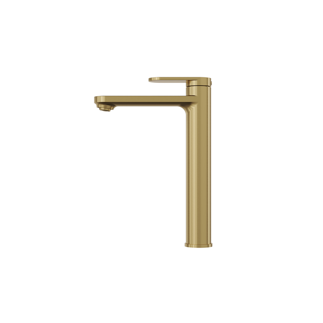 Linsol Capo Tall Basin Mixer - Brushed Brass