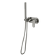 LINSOL Capo 1-Plate Wall Mixer With Hand Shower Trim Kit - Gunmetal