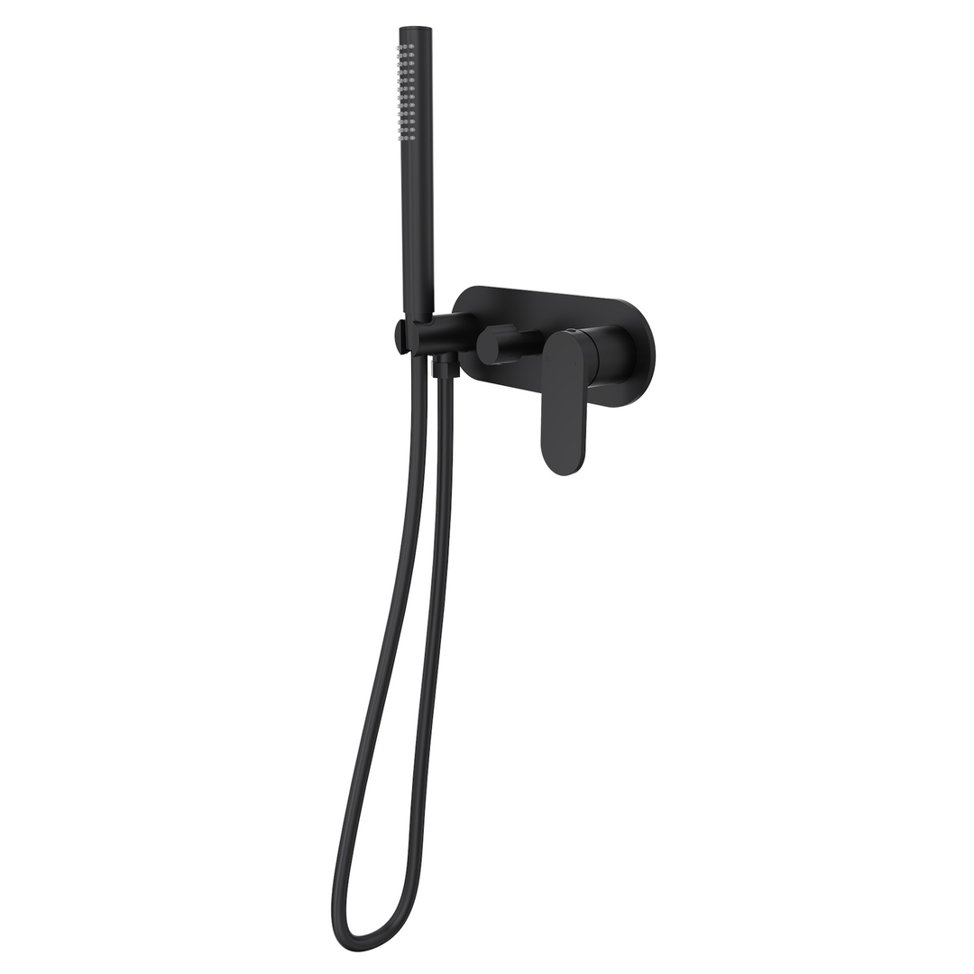 Linsol Capo 1-Plate Wall Mixer With Hand Shower - Matte Black