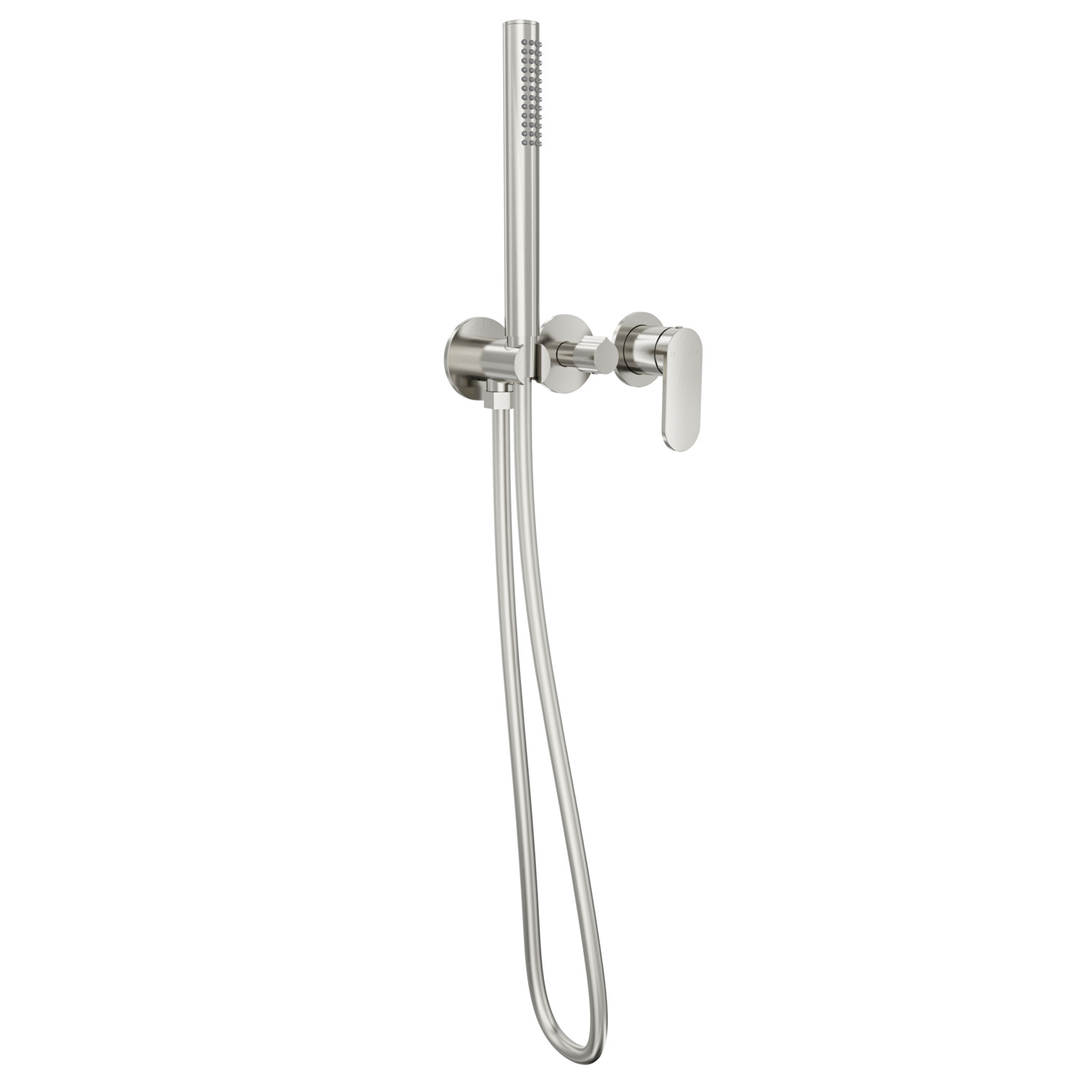 Linsol Capo 3-Plate Wall Mixer With Hand Shower - Brushed Nickel