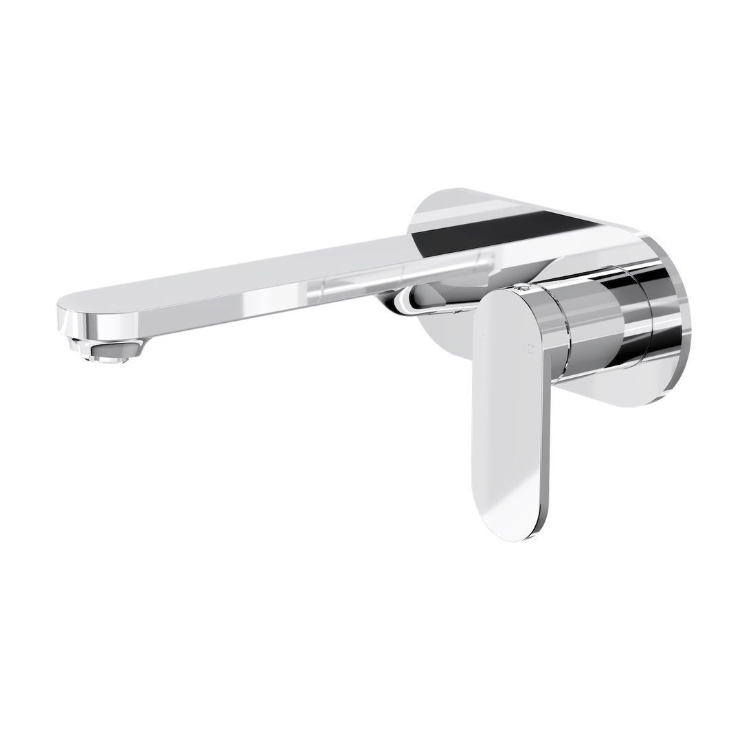 Capo 1-Plate Wall Basin or Bath Mixer Trim Kit - Chrome