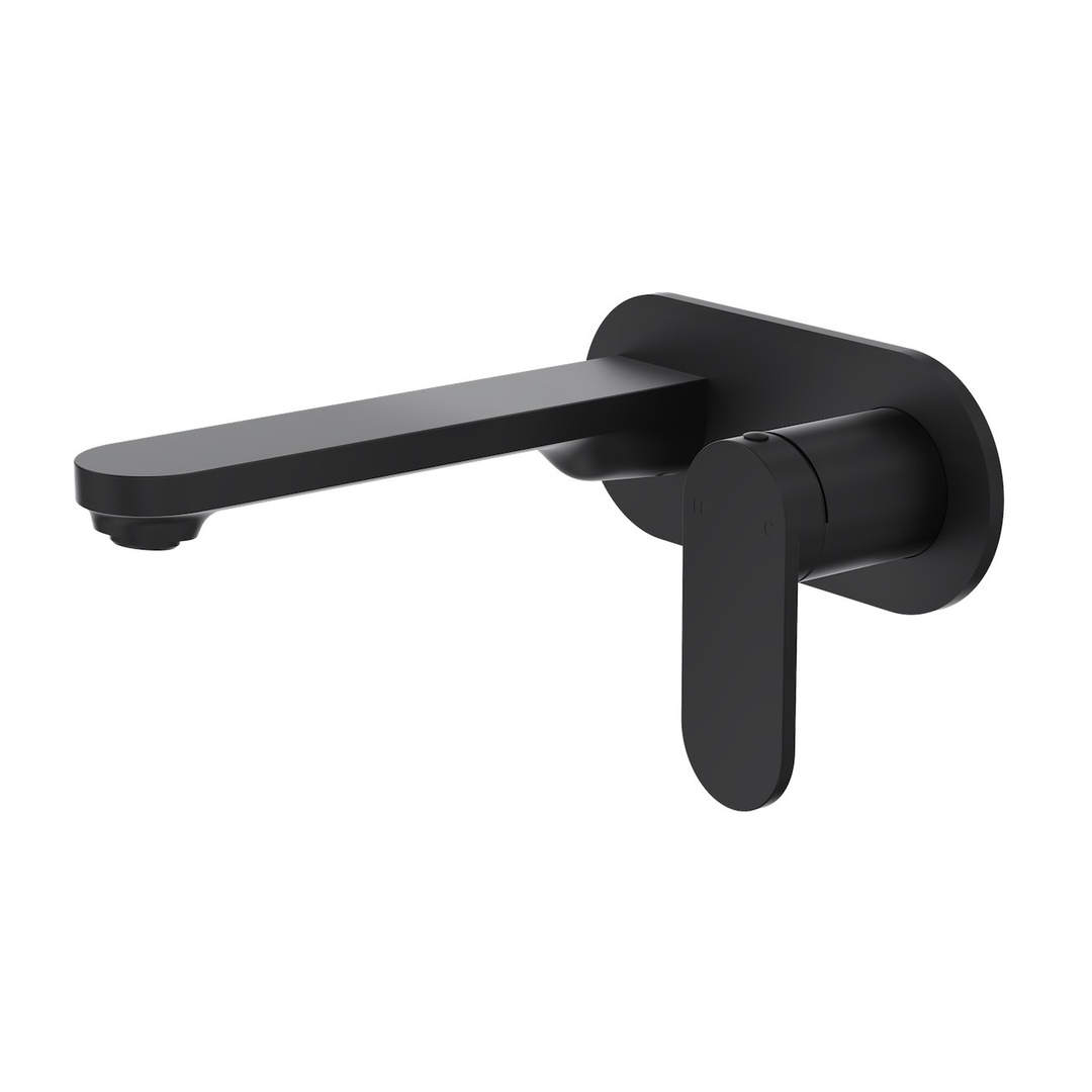 Capo 1-Plate Wall Basin or Bath Mixer Trim Kit - Matte Black