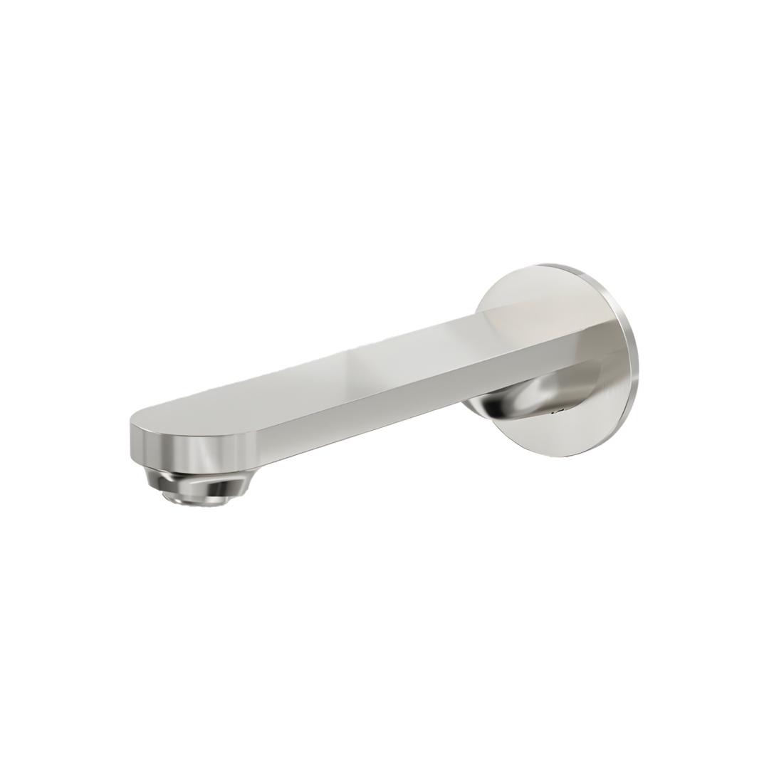 LINSOL Capo Wall Mount Basin or Bath Spout Brushed Nickel