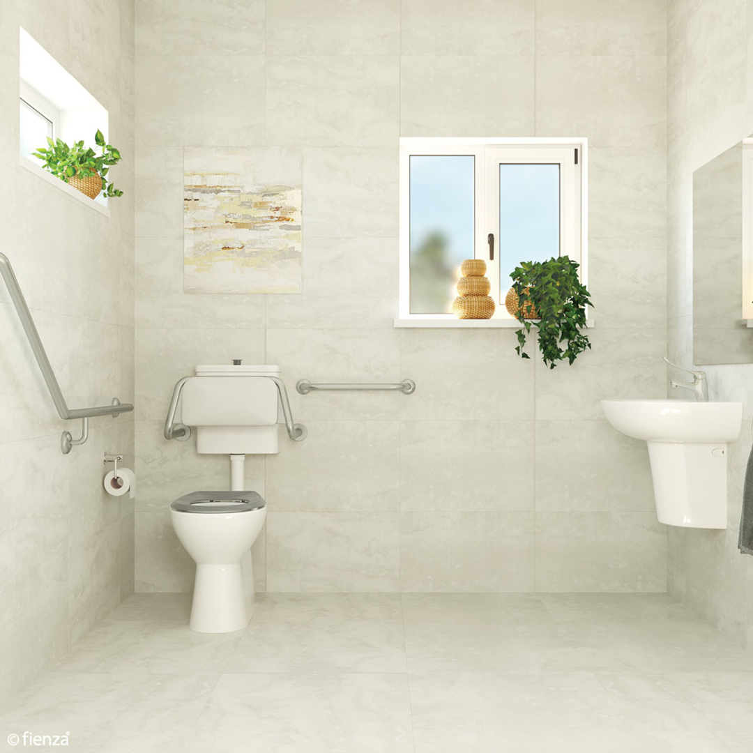 Fienza Accessible Toilet Care Kit 2 40D Lh Rail Grey Seat Link Suite