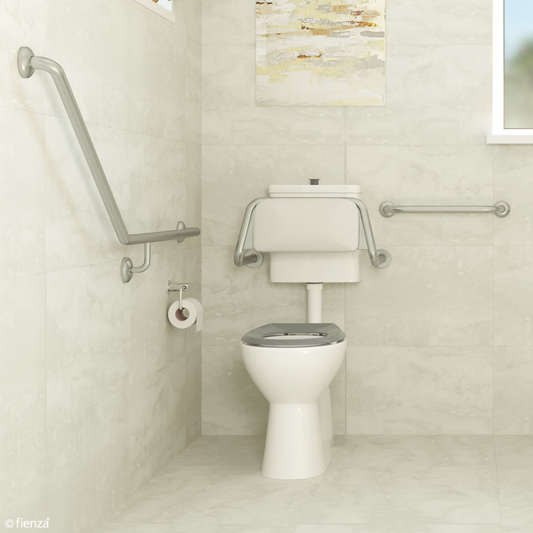 Fienza Accessible Toilet Care Kit 2 40D Rh Rail Grey Seat Link Suite