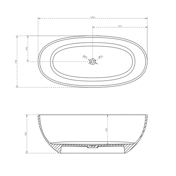 Cassa Design Wow Translucency Resin Stone Bath Opal Yellow 1650mm
