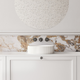 Cassa Design V-Groove Round Above Counter Basin Matte White