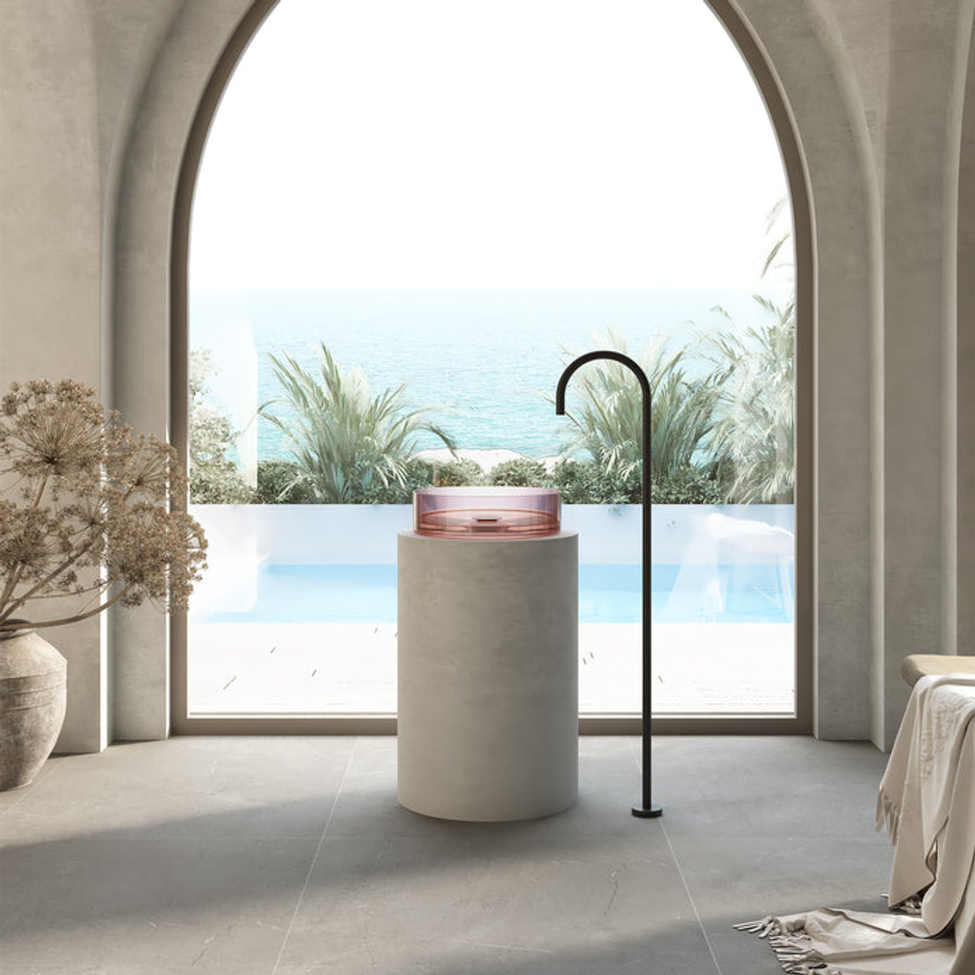 Cassa Design Wow Transluceny Round Above Counter Faint Pink