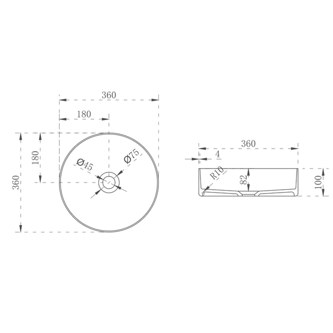 Cassa Design Wow Transluceny Round Above Counter Faint Pink