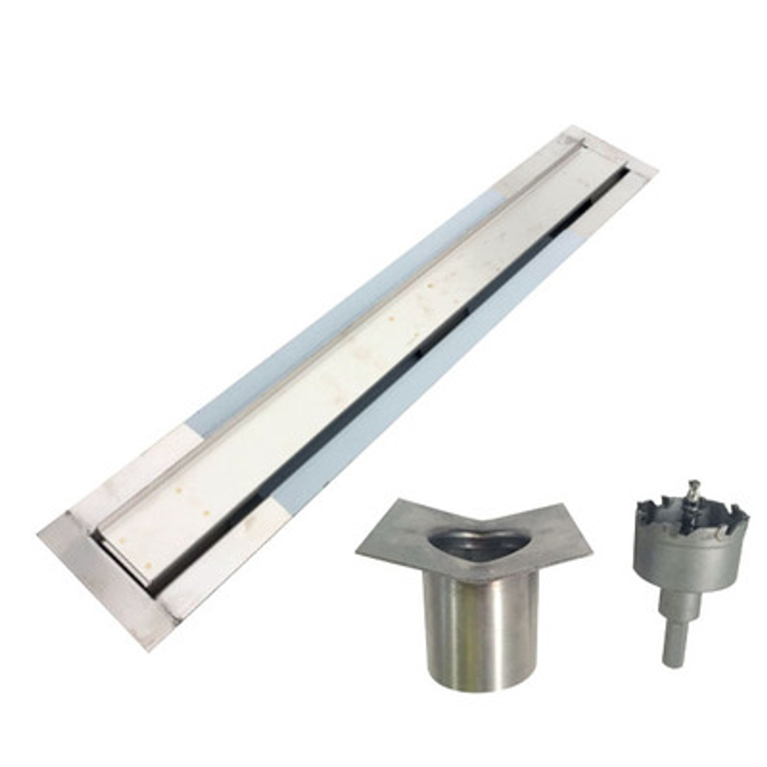 CASTANO TILE INSERT EDGE STRIP GRATE  ADJ OUTLET 800X85 S/S